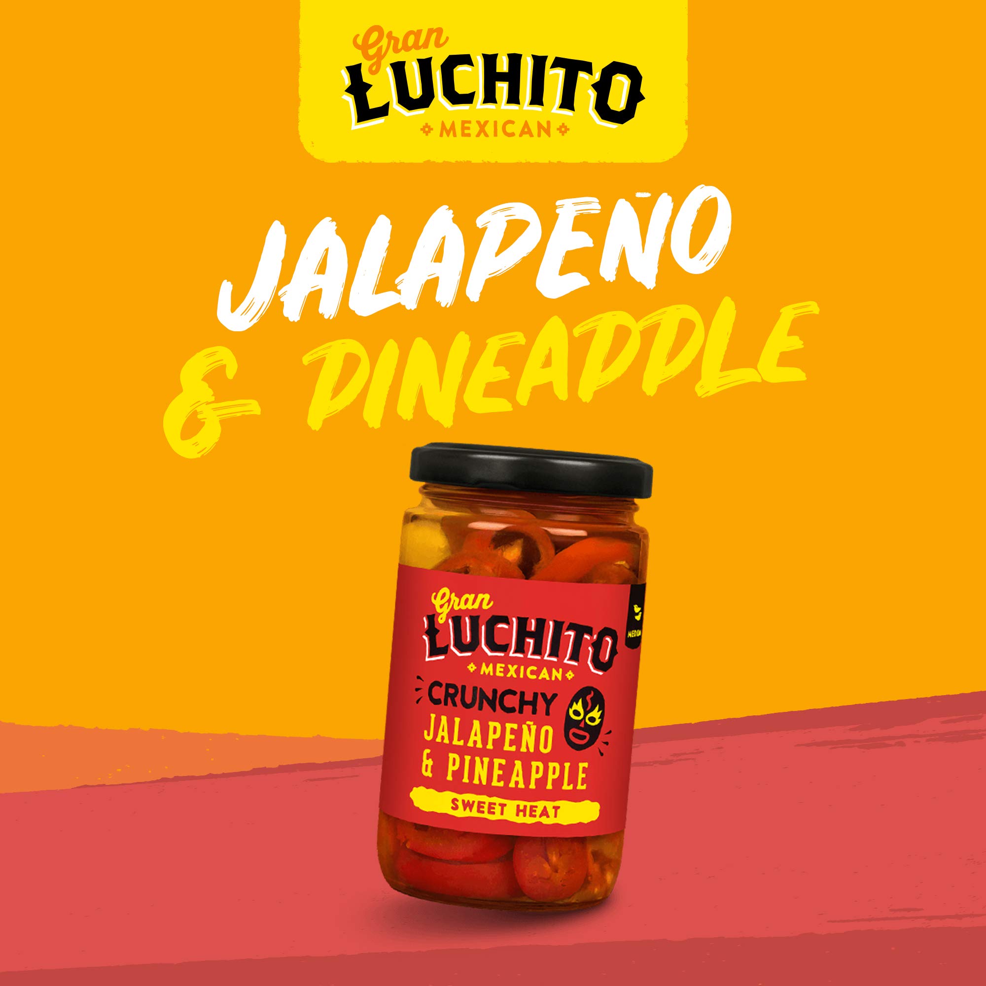 Gran Luchito Mexikanische rote Jalapeño und Ananas 215g (6er-Pack)