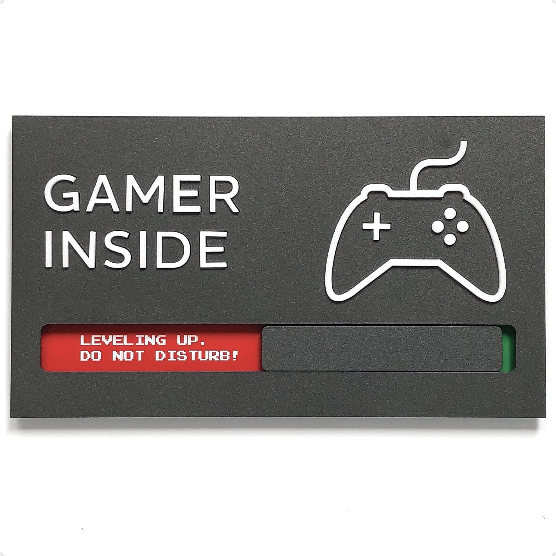 Kubik Letters Privacy Sign: Gamer Edition with Slider