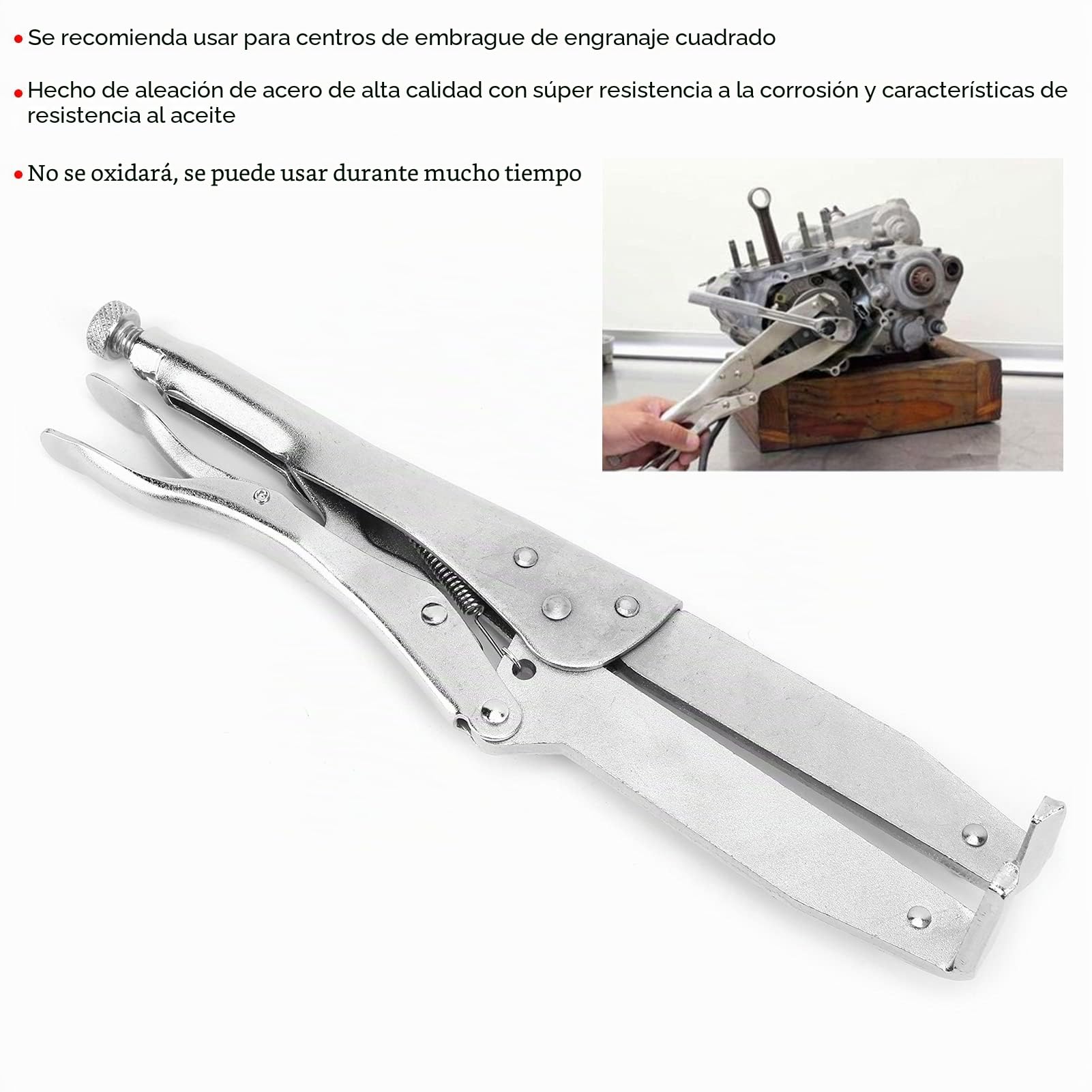 Herramienta de Sujeción de Embrague, 5,5 Pulgadas Alicate de Embrague, Herramienta de Reparación de Motocicletas de Aleación de Acero, Herramienta de Soporte de Engranaje Cesta de Cubo Embrag
