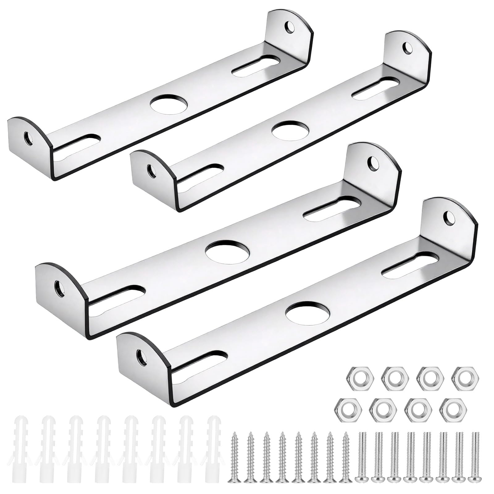 4 Packs Light Fixture Mounting Bracket for Ceiling Pendant Universal Light Fixture Mounting Bracket Square Kit 4.1 inch Ceiling Lights Plate Wall Crossbar with Screws for Chandelier Outdoor Lighting