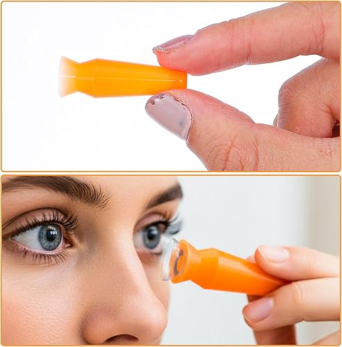Miniatura 5 de Paquete de 6 aplicadores de lentes de contacto sin ventilación, herramienta de inserción de lentes esclerales para lentes durasRGP, lentes