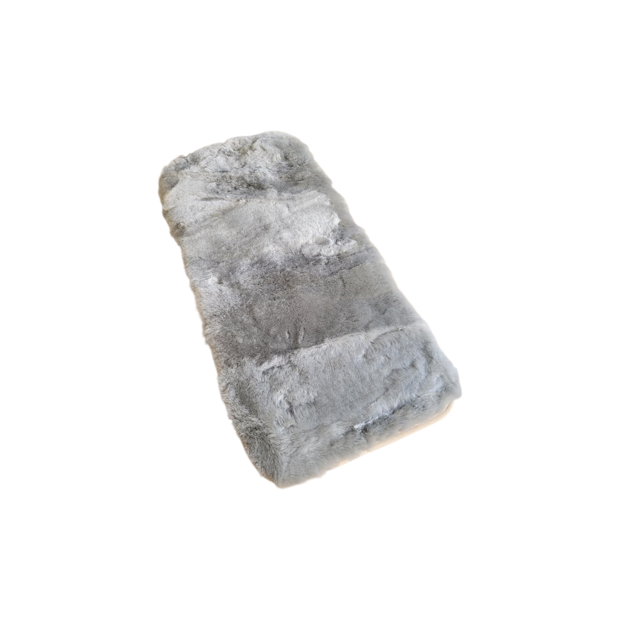 Naturasan Coussin de siège en peau d'agneau mérinos pour poussette, buggy et coque bébé – Insert universel en peau d'agneau avec fentes de ceinture, respirant et régulateur de température, env. 73 x