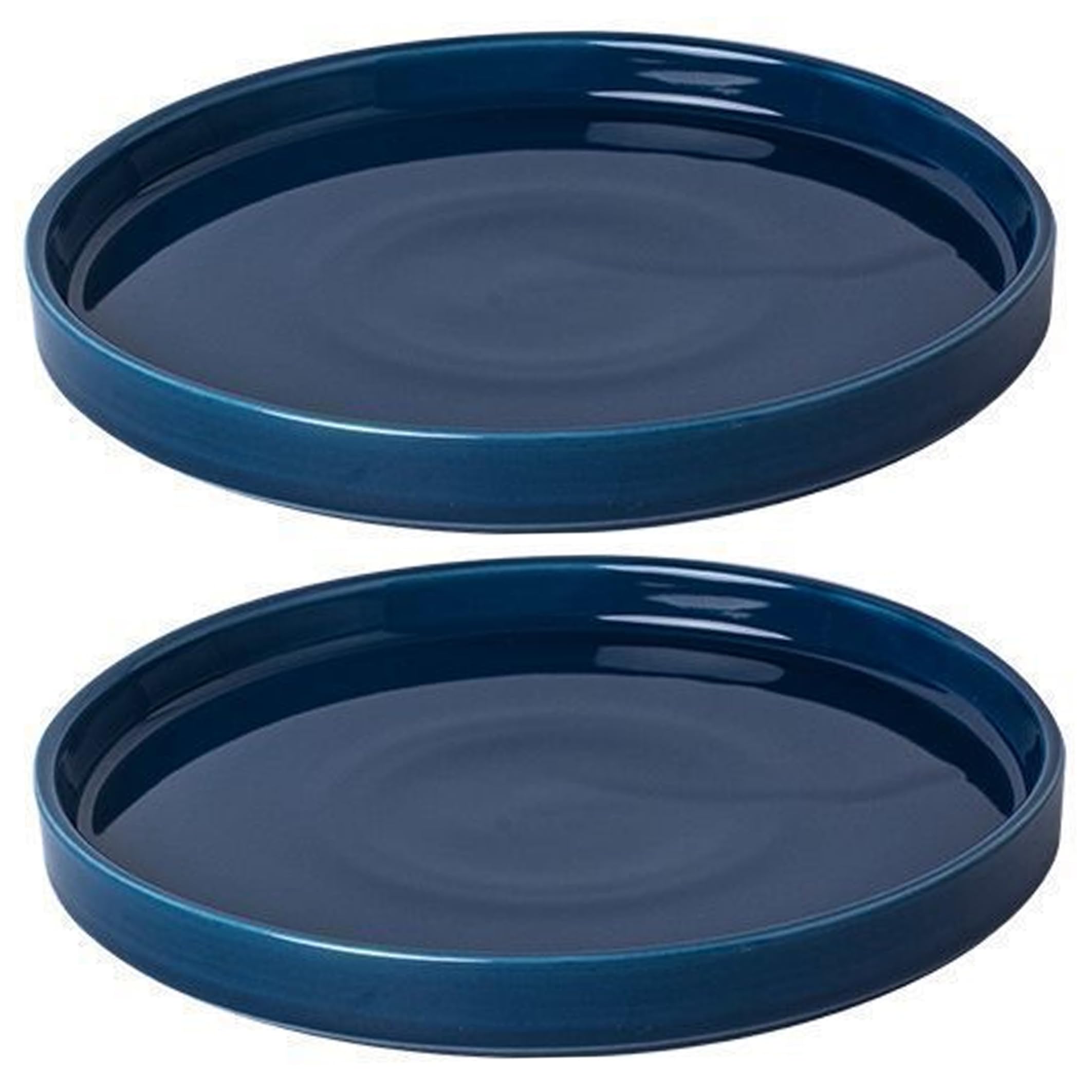 Soucoupes pour pot de plantes 7 pouces étanches en céramique bleue, plateaux récupérateurs d'eau