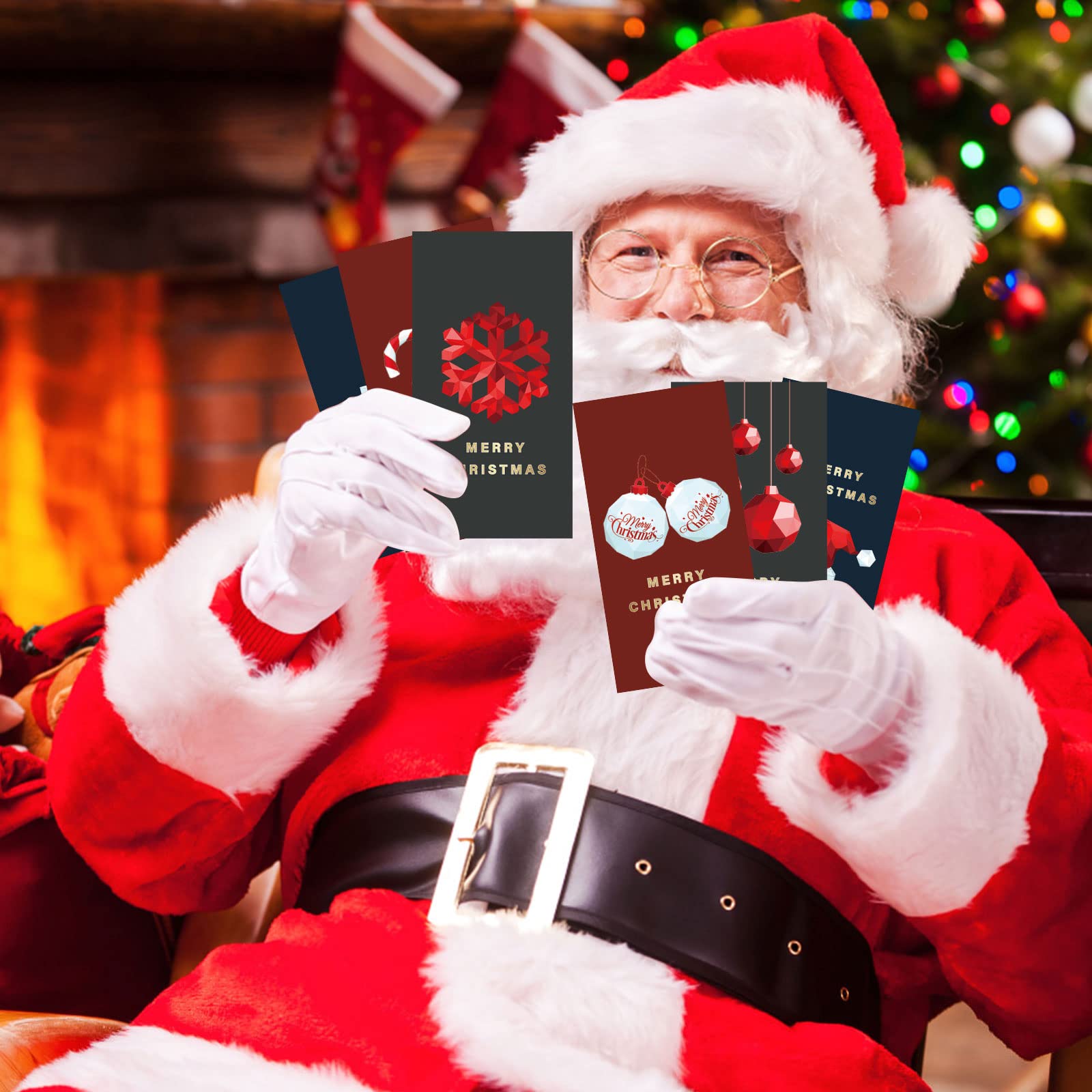Lot de 96 cartes de Noël avec enveloppes, cartes de Noël amusantes pour offrir de l'argent liquide, cartes de Noël amusantes