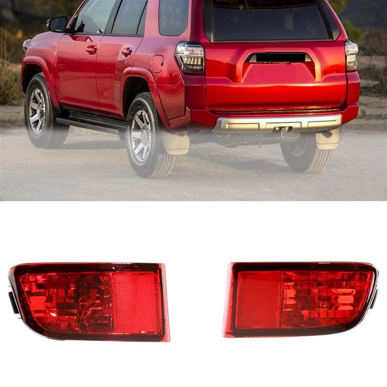 Generico 2 Pz Lampada di Parcheggio Auto Paraurti Posteriore Riflettore Fanale posteriore Per Toyota Per 4runner 03-05 Per Land Per Cruiser 02-09 81581-60101(Pair)