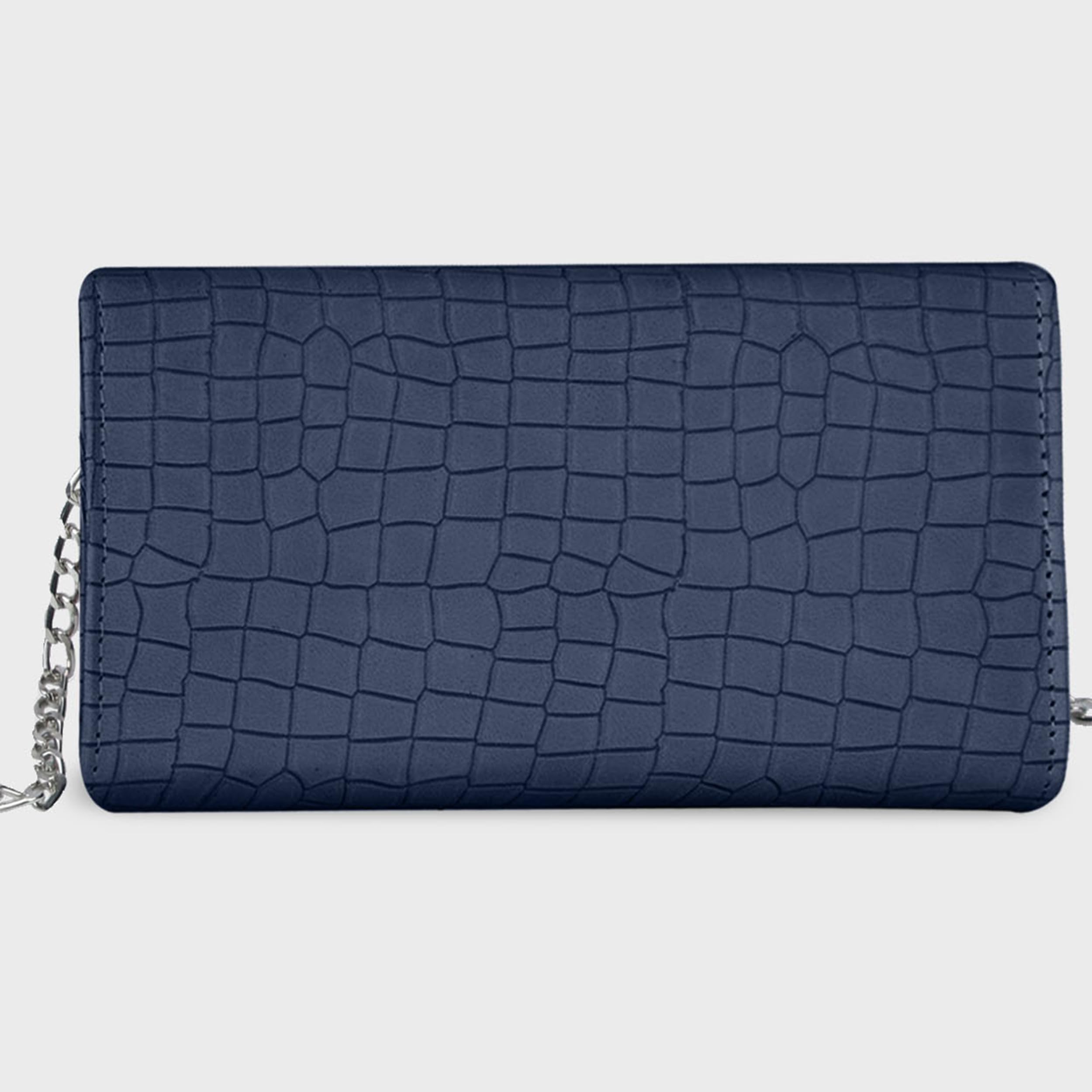 The Wallet Store Croco Design Sling Bag - Blue