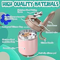 Vista 6 de Insulated Food Jar for Kids - 15.2 Oz, Thermo for Hot Food, Soup Thermo, Insulated Food Container, Termos Para Comida Caliente, Width Mouth