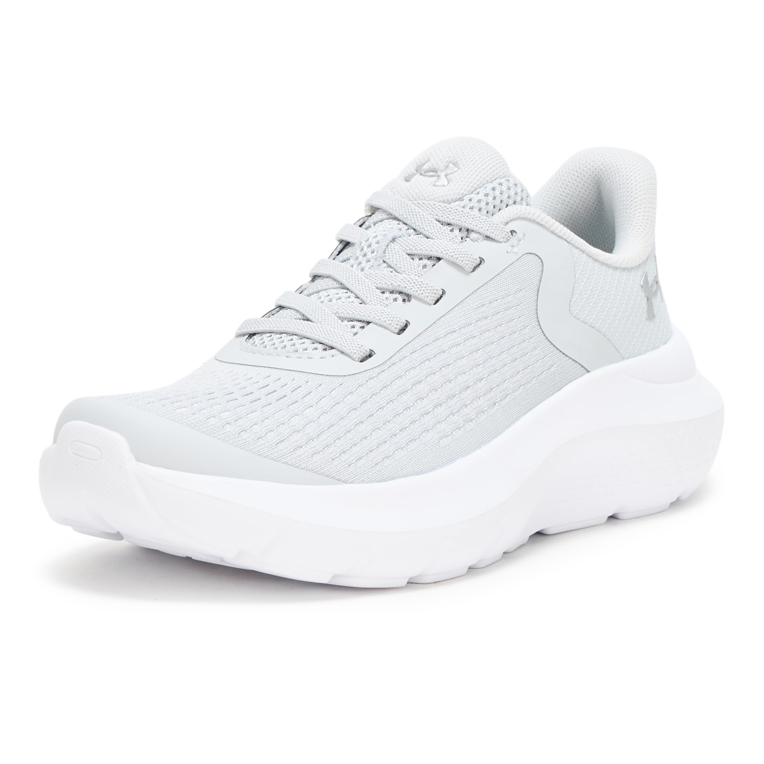 Under Armour Girls' Pre School Rogue 4 Alternate Lace, (014) Halo Gray/White/Metallic Silver, 1, US