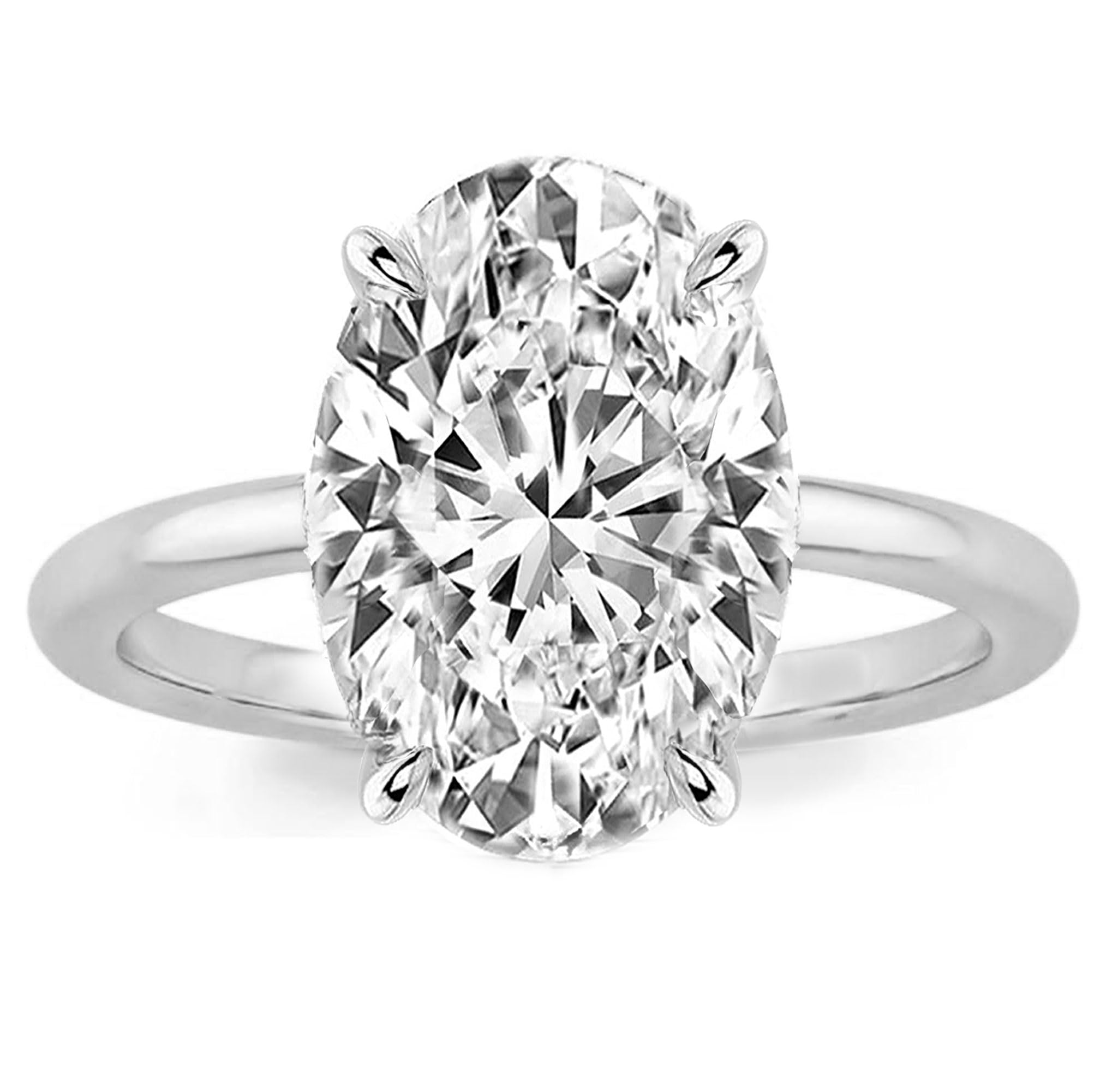 RURULUYA 1.5CT/3.5CT/5.5CT/8CT Elongated Oval Cut Engagement Rings for Women,Simulated Diamond Promise Ring,925 Sterling Silver 18K Yellow Gold Plated