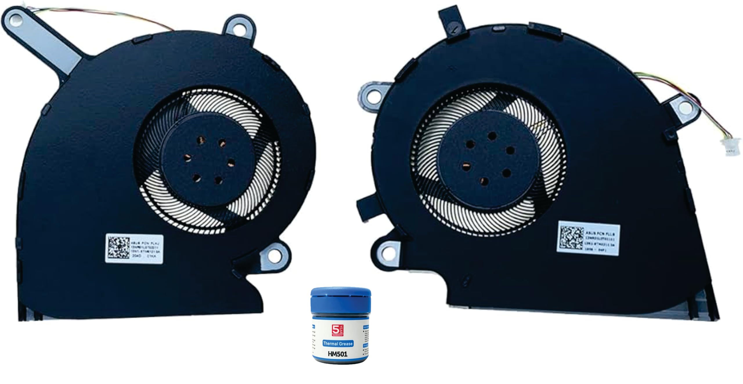 High- Quality Replacement Internal CPU+GPU Cooling Fan for Asus ROG Strix G531 G531GT G531GU G531GD G731GT G731GU G15 G512LI DC 5V Comes with Cooling Paste