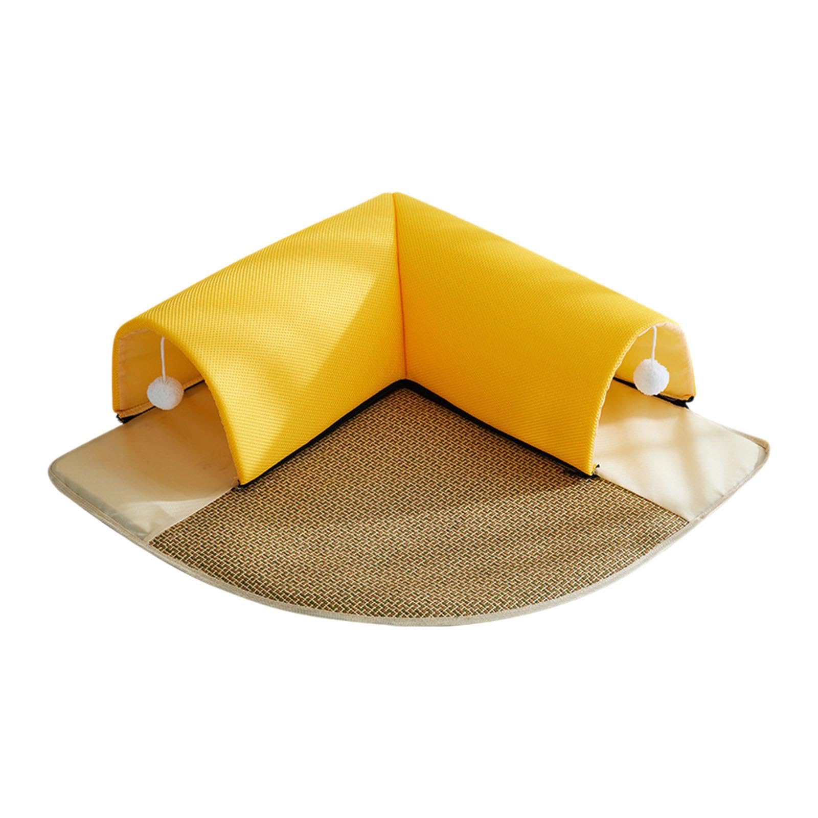 Cama para Gatos de Juego Tienda de Juegos Juguete Interactivo para Gatos, Nido para Gatitos, Tubo para Gatitos, Juguete para Gatos P, Amarillo