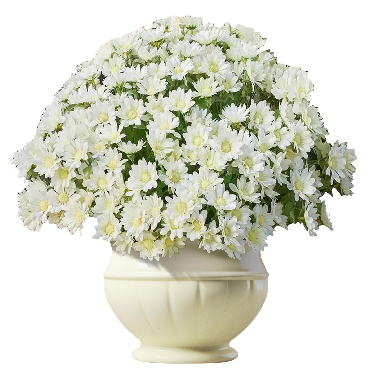 Mamans artificielles réalistes en lot de 10 : fleurs durables pour intérieur et vase
