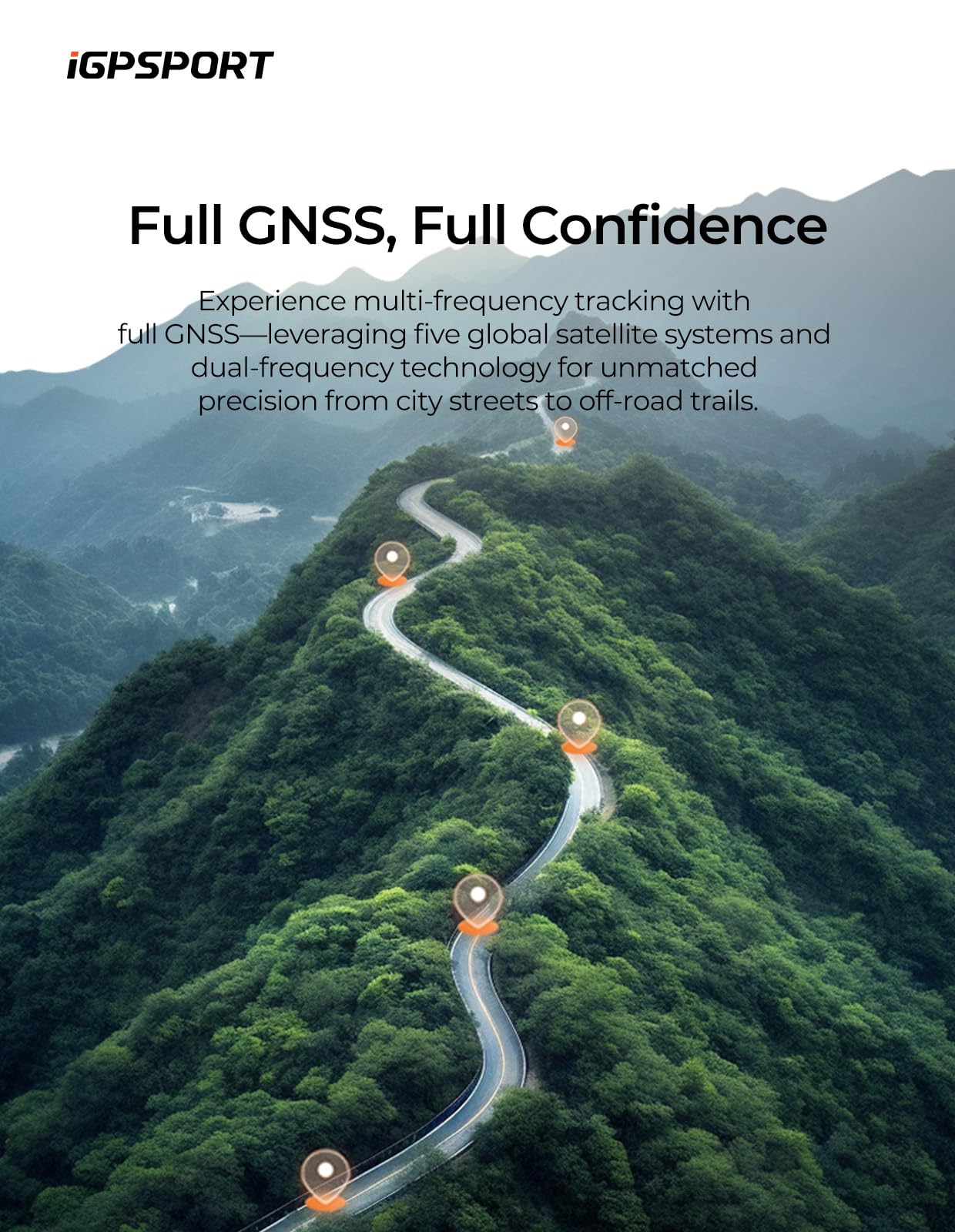 iGPSPORT BiNavi Bike Computer, Touch Screen Map Navigation Music Control Climb Tips Group Riding, Wireless GPS Cycling Computer