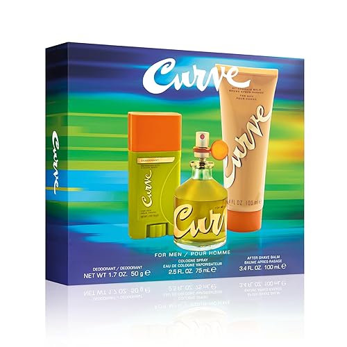 Miniatura 7 de Curve Set de regalo de fragancia para hombres de 3 piezas, desodorante, bálsamo para después del afeitado y colonia, aroma magnético amaderado
