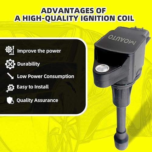 Miniatura 2 de Juego de 6 bobinas de encendido UF550 22448-JA10C y 6 bujías de iridio compatibles con Nissan Infiniti Maxima Quest Pathfinder Murano Altima Q50