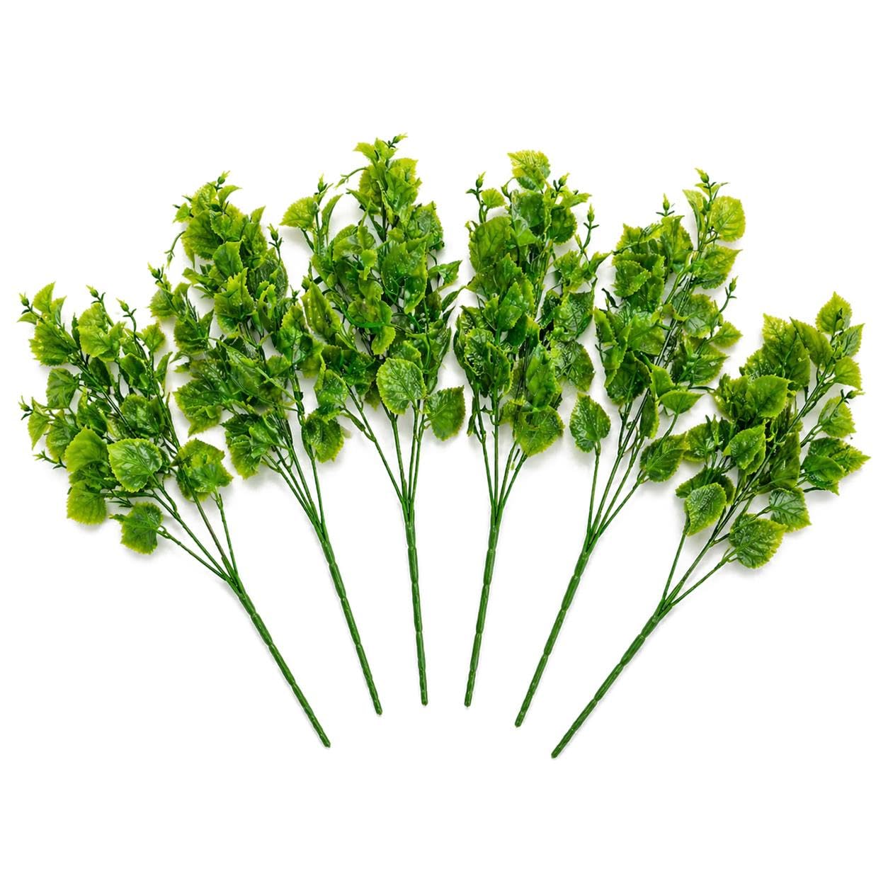 Multipack 32cm Artificial Leafy Foliage Stem Plant Faux Green Decorative Fillers