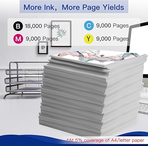 Miniatura 3 de Botellas de repuesto de tinta 522 de 20.3 fl oz compatibles con Ecotank et-2800, EcoTank ET-2720, ET-2803, ET-2840, ET-2400, ET-4800, ET-4810,