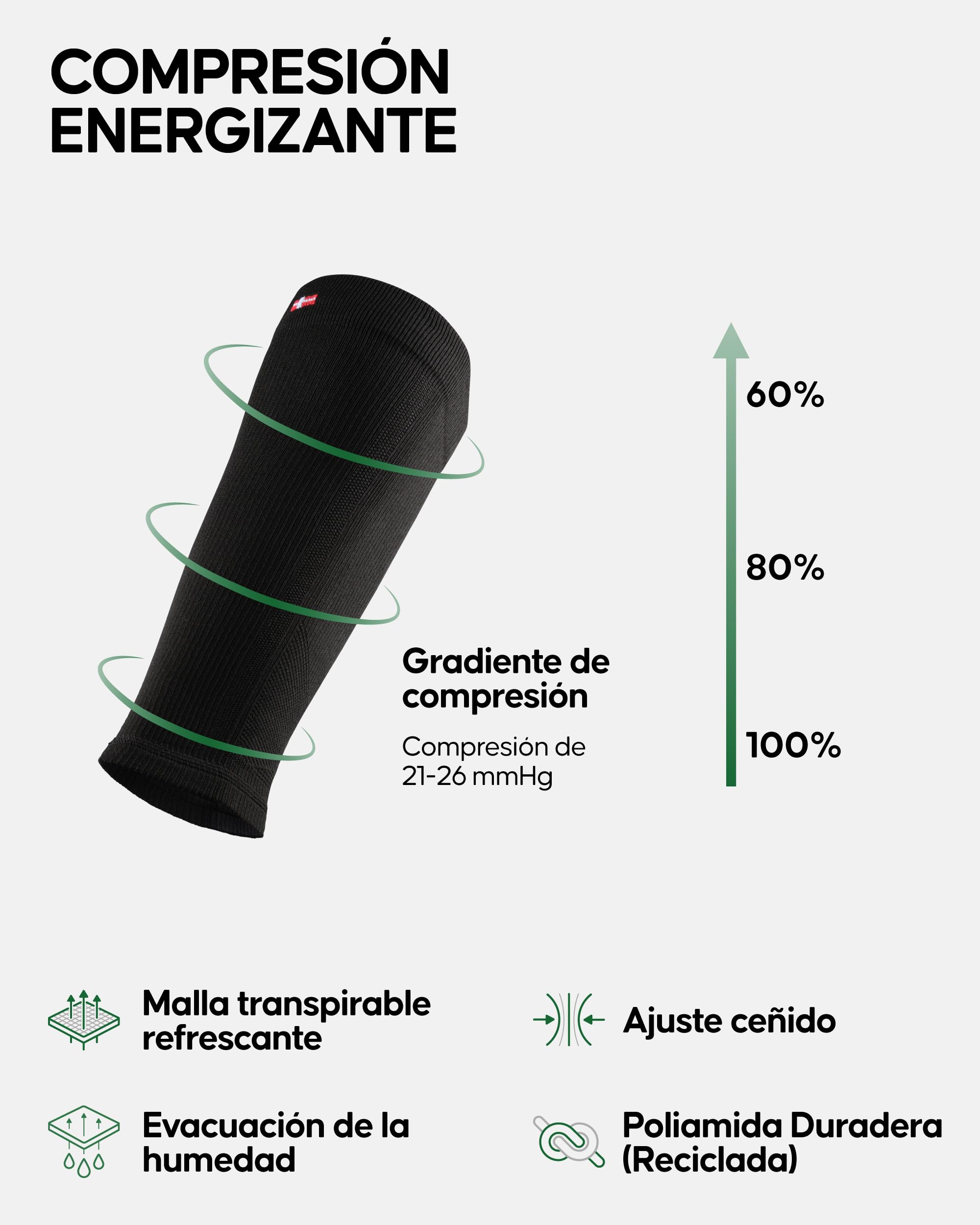 DANISH ENDURANCE Manga de Compresión Premium, 1 o 3 Pack, Negro, L