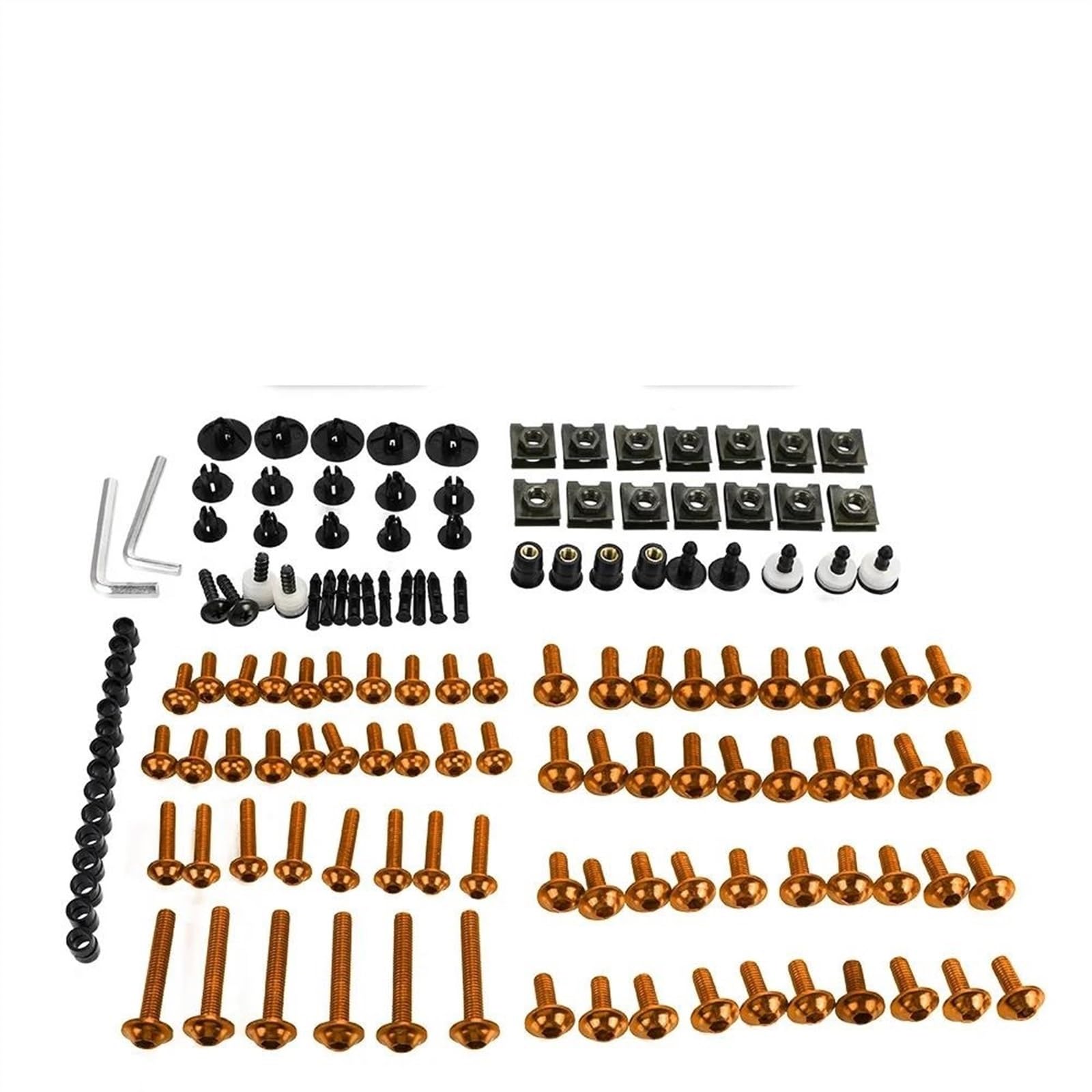 Motorcycle Fairing Kit Body Screws Nut Replacement For Africa-Twin CRF1100L CRF1000L CRF 1100 1000 L Adventure ADV XRV750(Orangr)