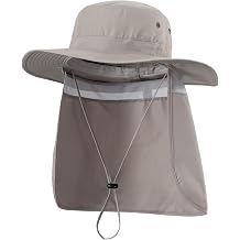 Home Prefer UPF50 Mens Sun Hat with Neck Flap Quick Dry UV Protection Cap Womens Wide Brim Fishing Hat Neck Flap Beach Garden
