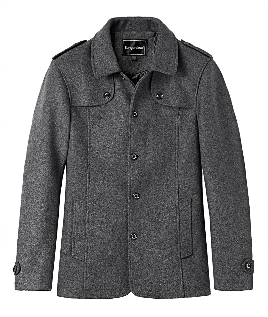 Cappotto da Uomo in Lana Corto Trench Cappotti Giacche Elegante Trincea Cappotto Invernale Business Calda Invernale Coat in Caldo Imbottito Foderato