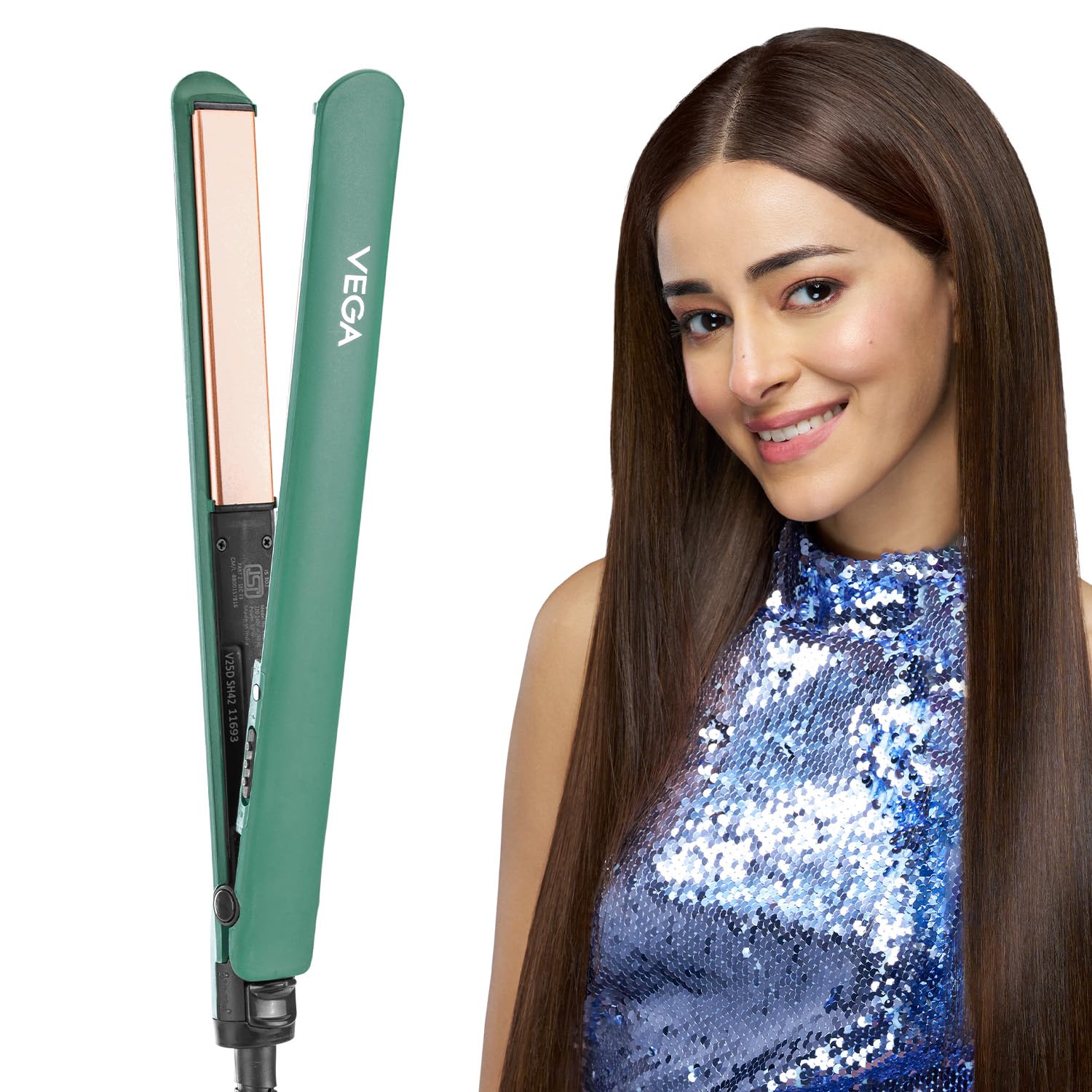 Vega Salon Smooth Hair Straightener for Women with Ceramic Coated Plates, Quick Heatup & Travel Friendly, Travel Lock, Suitable for All Hair Types, 1 Year Warranty, Green (VHSH-42) Vega Salon Smooth Hair Straightener for Women with Ceramic Coated Plates, Quick Heatup & Travel Friendly, Travel Lock, Suitable for All Hair Types, 1 Year Warranty, Green (VHSH-42)