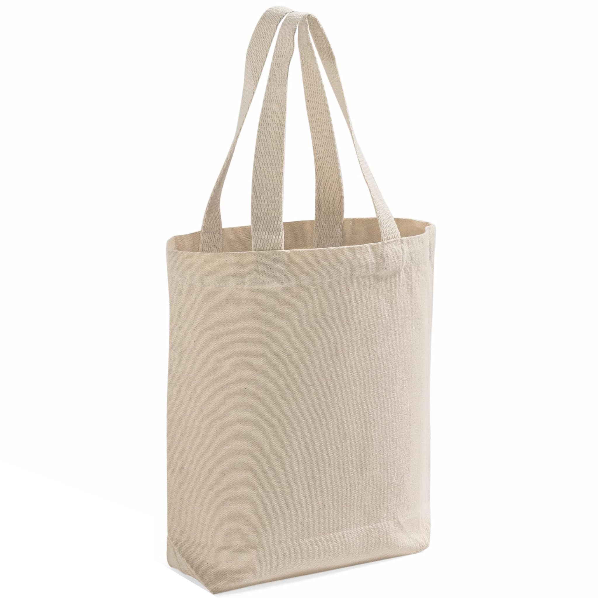 TBF 12 Pack Wholesale Canvas Tote Bags, Natural Color, 12oz Fabric - Multiple Size Options Available