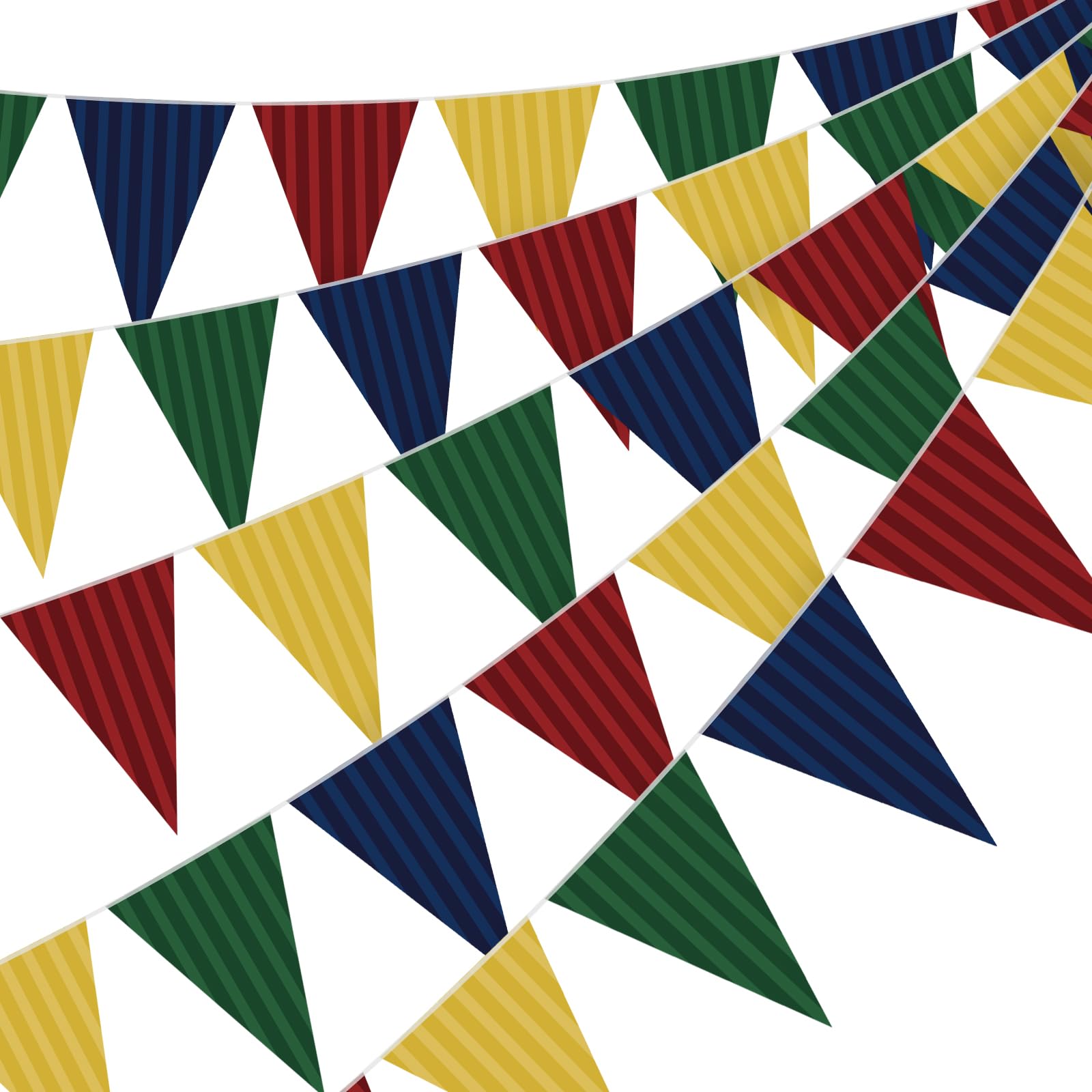 Photo 1 of Jetec 5 Pieces 49 Feet Wizard Party Banner Garland Colorful Triangle Flags, Fantasy Decoration Supplies for Indoor Outdoor Witch Birthday Classroom Home Office Halloween Theme