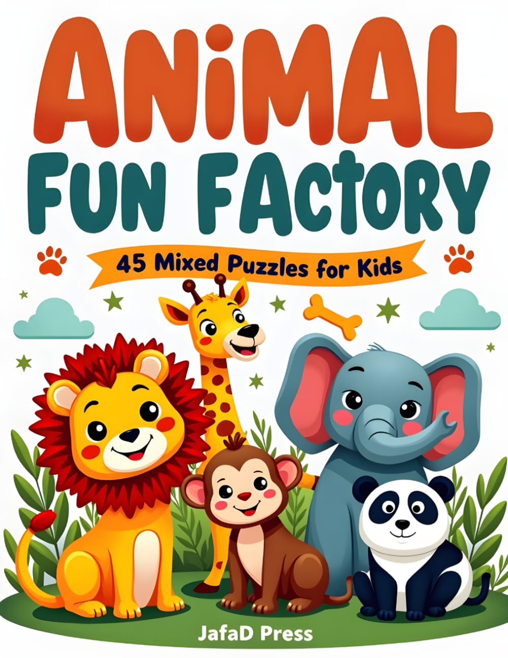 Animal Fun Factory: A Big Book of 45 Animal-Themed Puzzles and Activities to Boost Thinking Skills, Focus, and Creative Fun