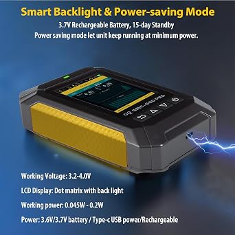 GQ 600 PRO Geiger Counter Nuclear Radiation Detector Dosimeter for Alpha, Beta, Gamma, X-Ray Portable Radiation Monitor with Real-Time Data, Global Data Sharing, LCD Display & USB