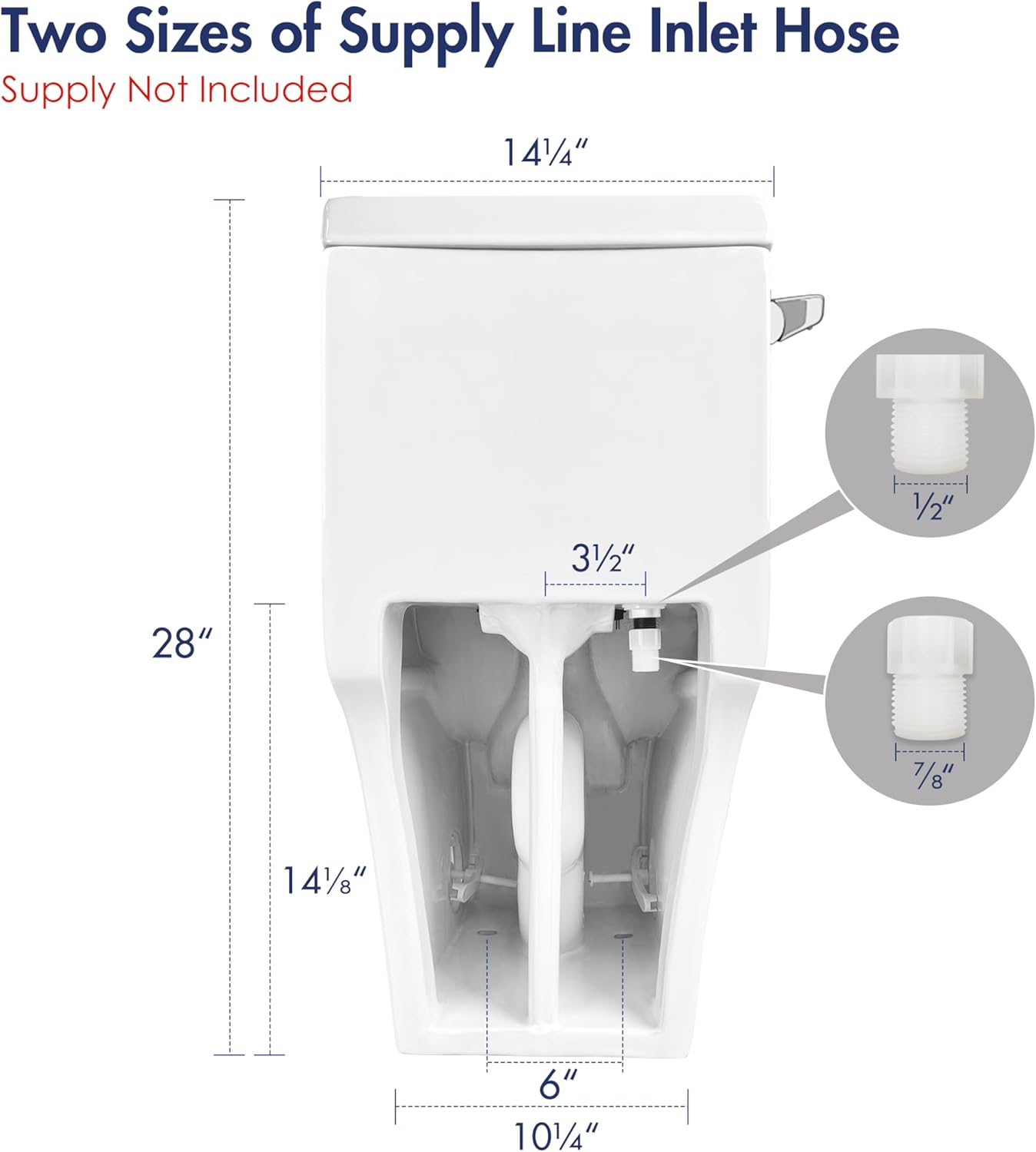 Salerno White 1.28 GPF Elongated One-Piece Toilet