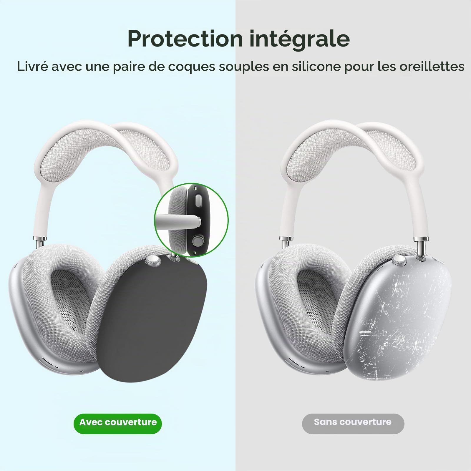 ProCase Étui Transport Rigide pour AirPods Max 2020/2024 avec Couvercle et Pochette en Filet, Noir