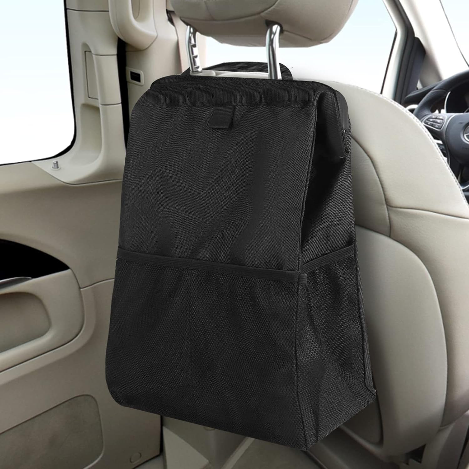 wplhb Car Trash Bag, Hanging 3.5 Gallons Washable Eco