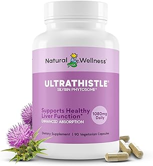 Herbal Liver Cleanse & Detox Milk Thistle Formula - UltraThistle® Pure Silybin Phytosome and Phosphatidylcholine Patented Formula (No Soy) - 1080mg - 30 Day Supply