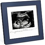KeaBabies Baby Sonogram Picture Frame - Modern Ultrasound Picture Frames for Mom to Be, First Pregnancy Gifts for Expecting Mom & First Time Dad, Baby Gender Reveal Gifts (Midnight Blue)