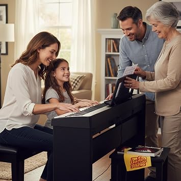Roland FP-10 88-Key Digital Piano Bundle with Sustain Pedal, Cover, Cable, Online Piano Lessons, Austin Bazaar Instructional Video and Polishing Cloth