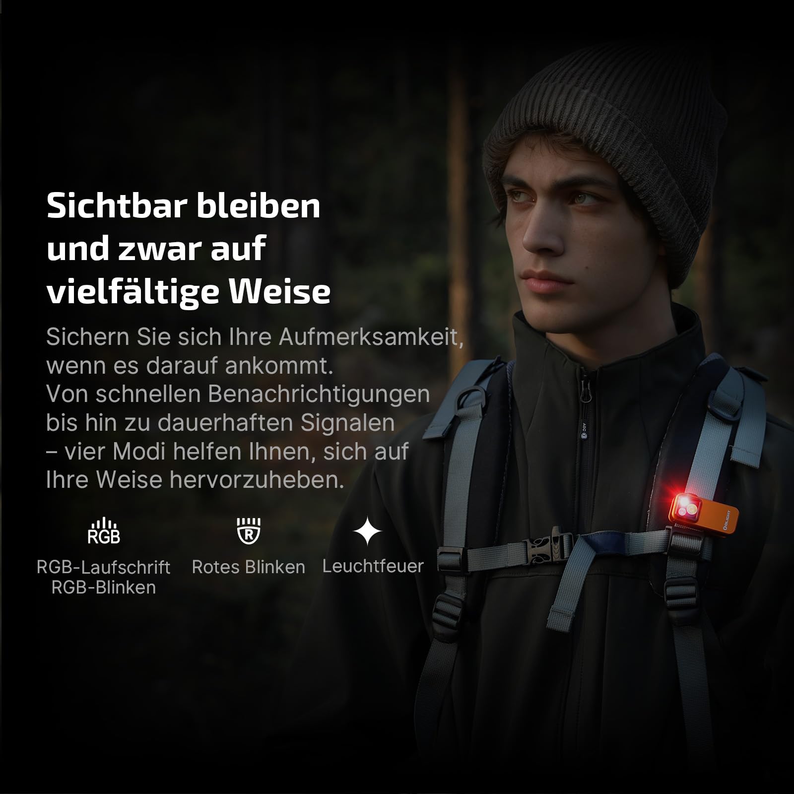 OLIGHT Oclip Pro S 5-in-1 LED Taschenlampe 600 Lumen USB-C wiederaufladbar IPX6 Clip Lampe Orange