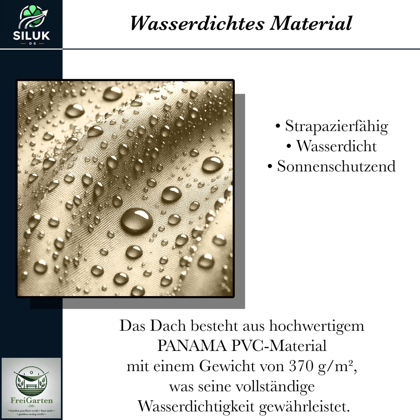 Zapasowy dach do pawilonu 3 x 4 m, wodoszczelny, materiał: Panama PCV Soft 370 g/m², ekstra mocny, model 7 (beżowy)
