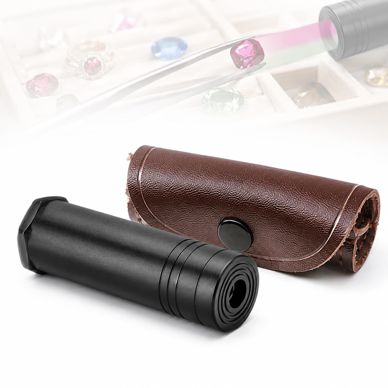 YIYIRAN Gemstone Calcite Dichroscope, Portable Grating Gemological Spectrometer, Eyepiece 10nm/Objective 4nm, Providing Clear and Stable Dichroism Observation, for Accurate Gemstone Identification