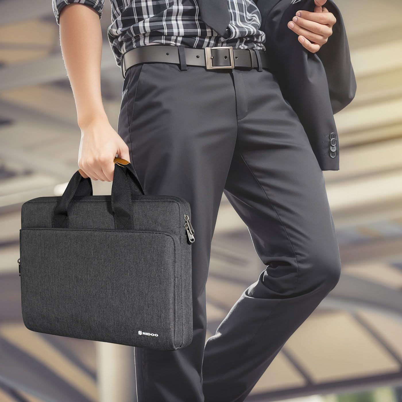 NIDOO Borsa a tracolla per computer portatile 13 14 15.6 17.3 pollici borsa messenger valigetta