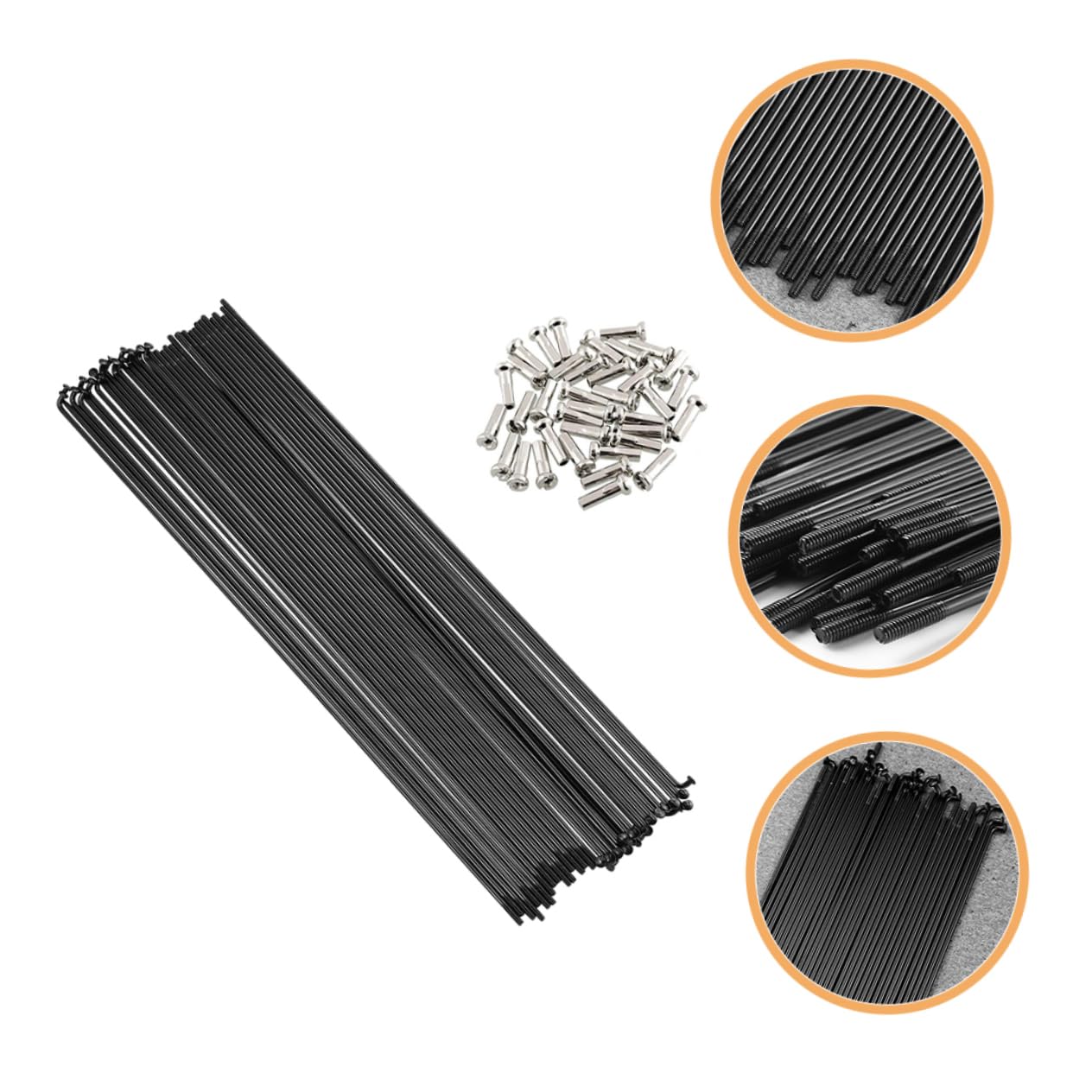 BESPORTBLE 24pcs Decorative Bike Wraps for Motorcycle Rim Protection Durable Steel Covers for Spokes Easy Installation Fits Mountain and Dirt Bikes