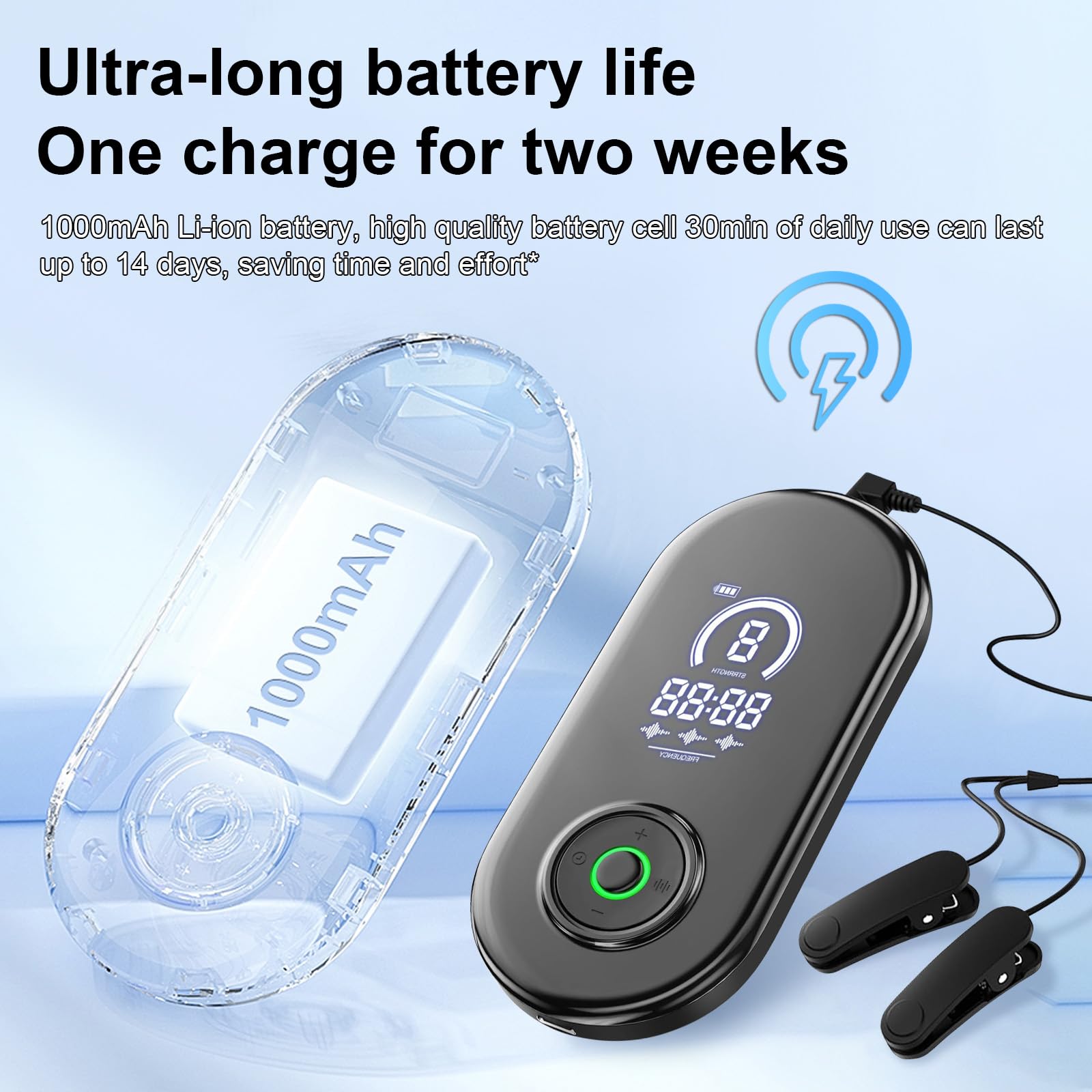 WingFly Vagusnervstimulation Ohrclips Mikrostrom 3 Modi 9-Stufe-Anpassung