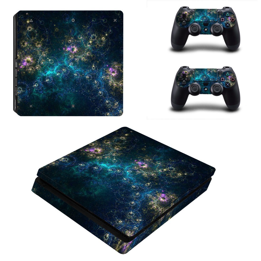 Elton Galaxy Copernicus Theme 3M Skin Sticker Cover for PS4 Slim Console and Controllers [video game] (B073GW3N56) Amazon Price History, Amazon Price Tracker