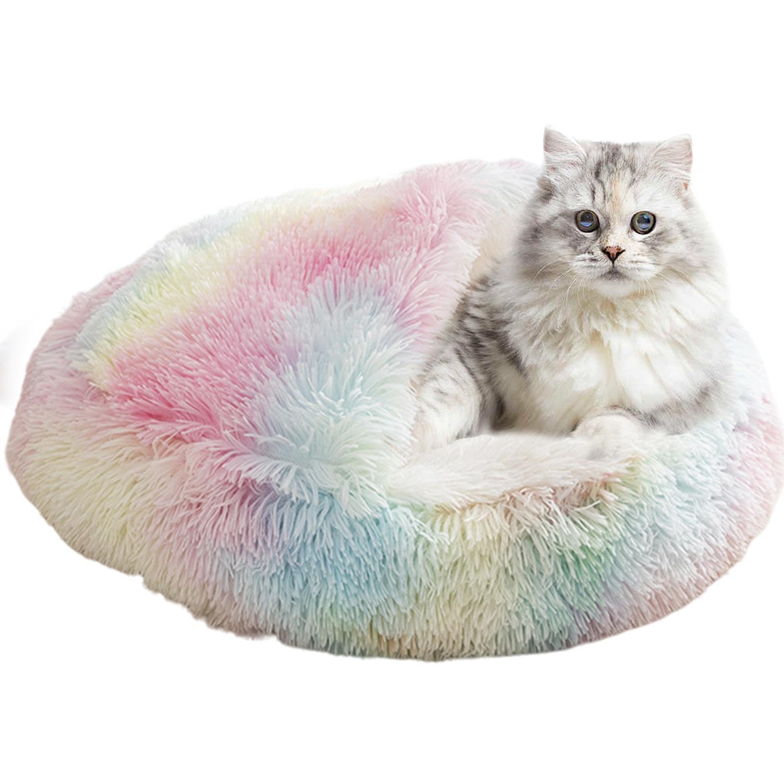Katzenbett mit Kapuze, überdachtes Haustierbett - Muschelförmiges warmes