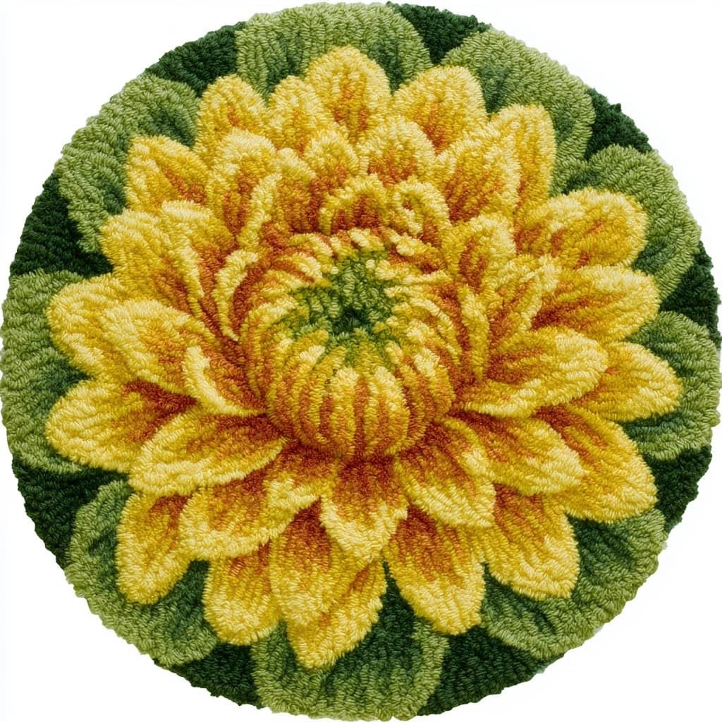 AMBATTERY Latch Hook Rug Kit Latch Hook Kits for Beginners,Chrysanthemum