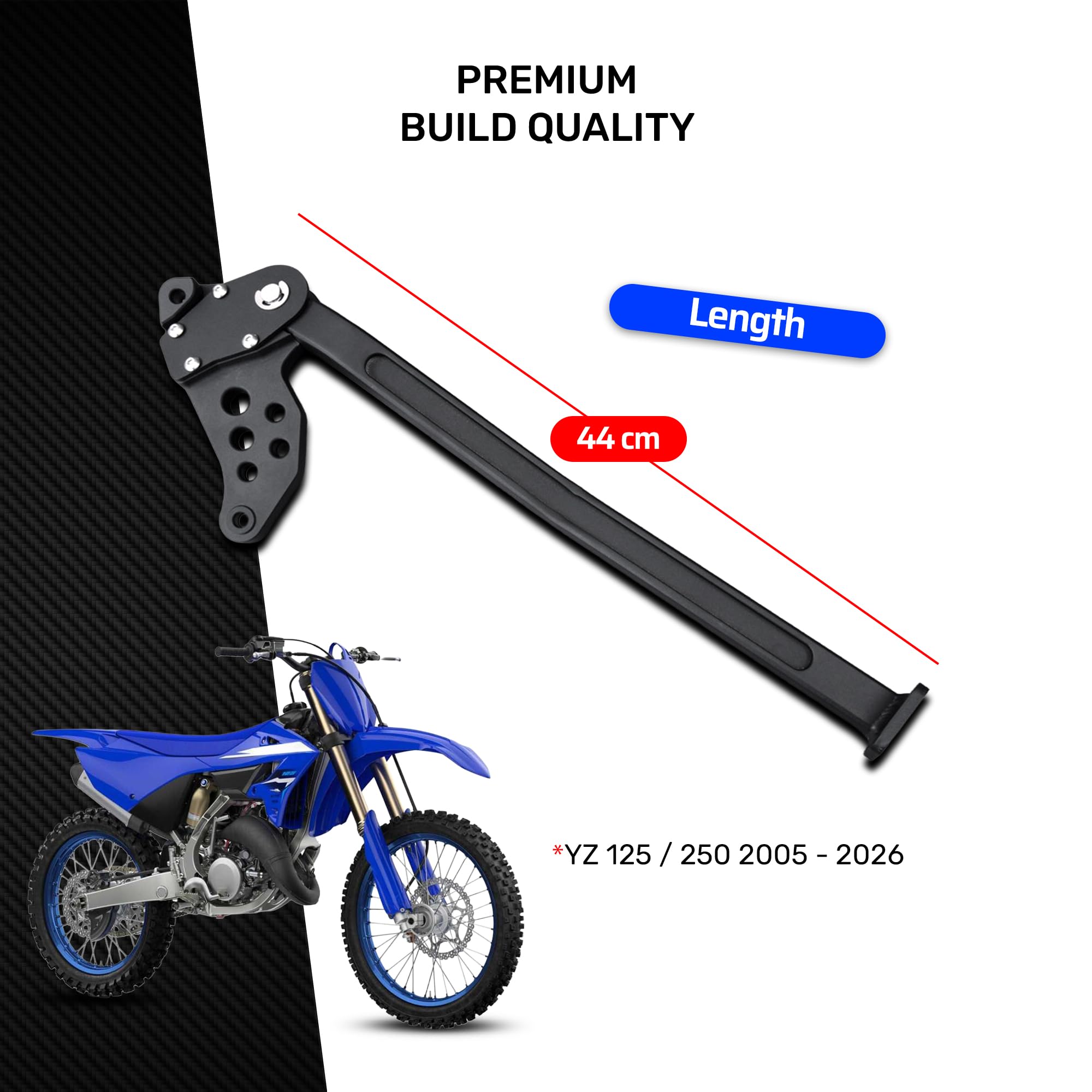 avdb-moto Cavalletto Laterale compatibile con YAMAHA YZ 125 / YZ125 2005-2026, YZ 250 / YZ250 2005-2026