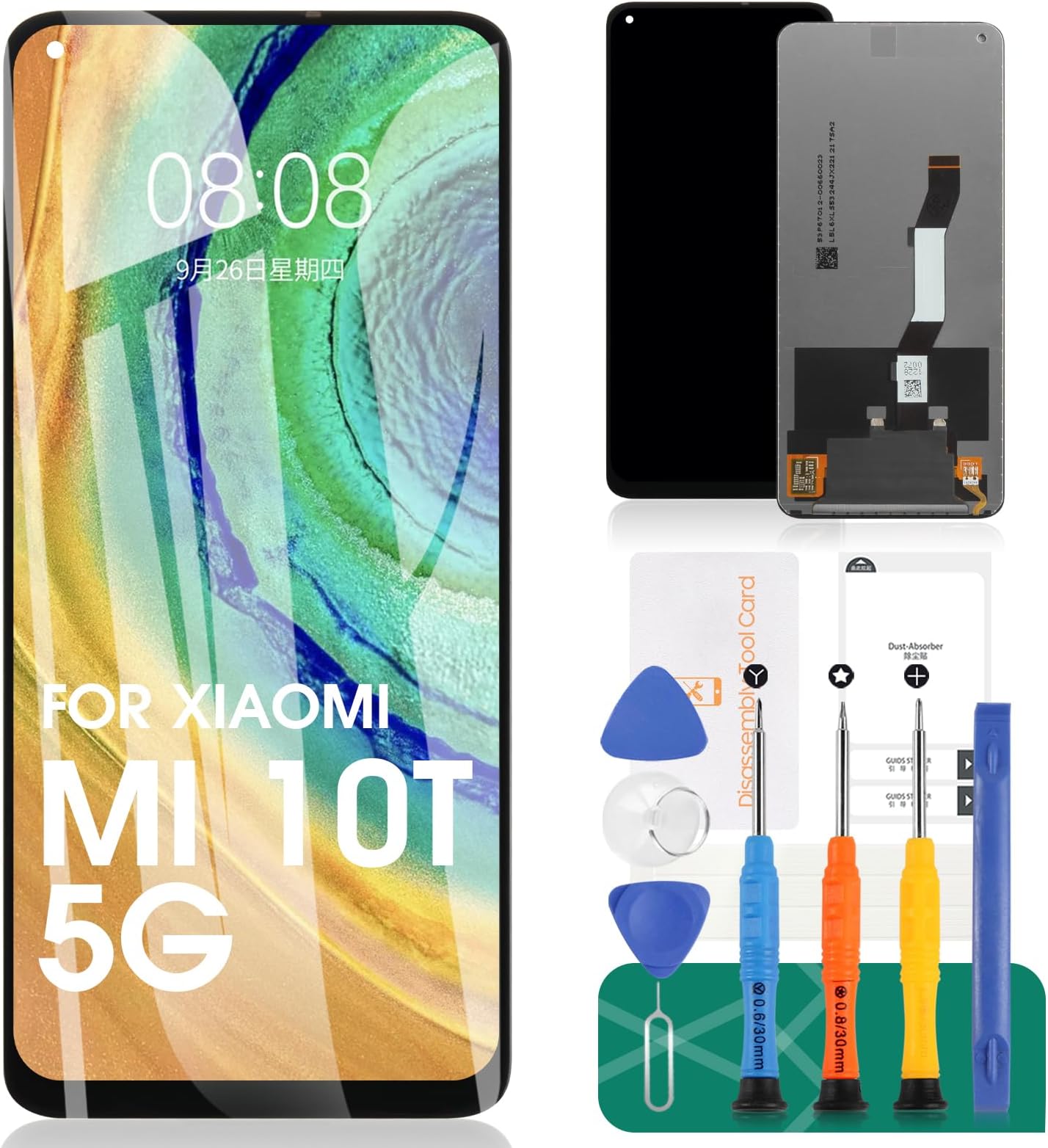 for Xiaomi Mi 10T 5G Screen Replacement for Xiaomi Mi 10T Pro 5G LCD Display Repair for Xiaomi Mi 10T 5G Touch Screen Digitizer Assembly Replacement(Not fit for Mi 10T Lite 5G)