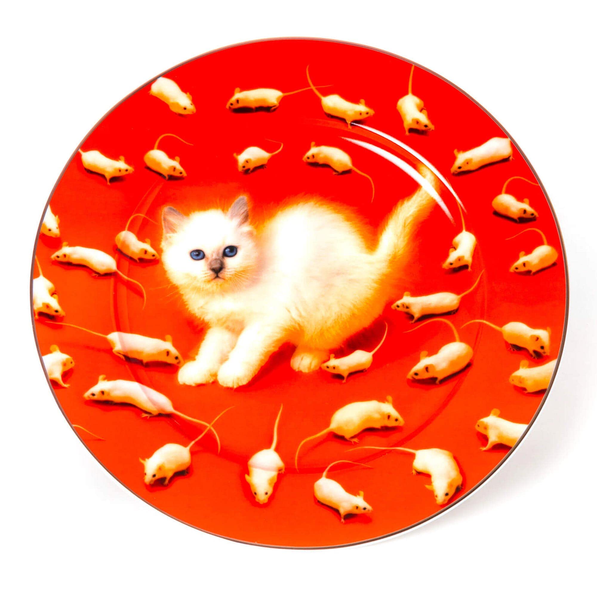 Assiette Plate En Porcelaine De Chantilly Bleu/Doré Borduré