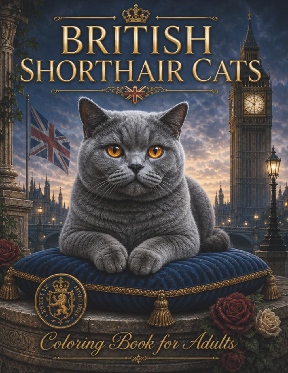 British Shorthair Cats Coloring Book for Adults and Teens: Cute Round Face Cat Coloring Pages for Relaxation, Stress Relief and Creative Fun (Cat Breeds Coloring Collection)