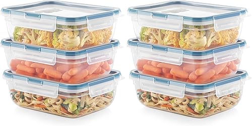 Miniatura 7 de Snapware Total Solution - Juego de 2 recipientes de plástico (5.5 tazas) para almacenamiento de alimentos, tapas de bloqueo herméticas y a prueba de